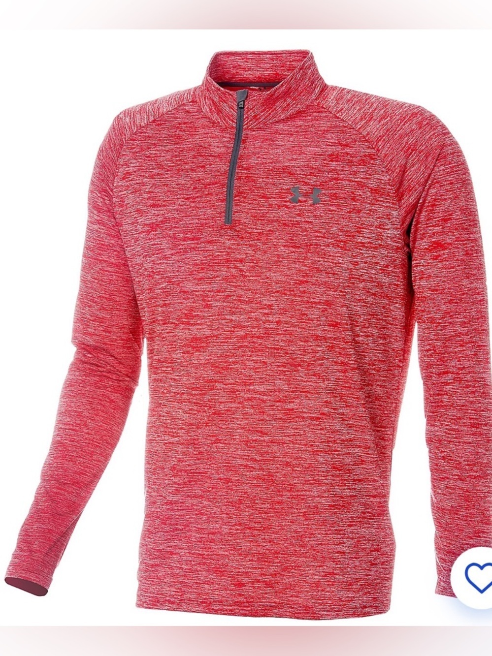 Under Armour Men’s UA Tech Red Heather 1/4 Zip Performance Pullover, Size XXL